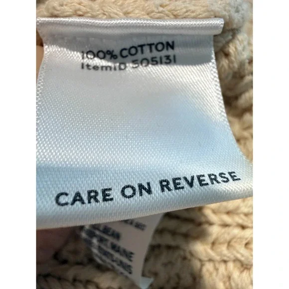 LL Bean Fisherman Cable Knit Sweater Cotton V Neck Men's Small Preppy Old Money - Picture 4 of 10